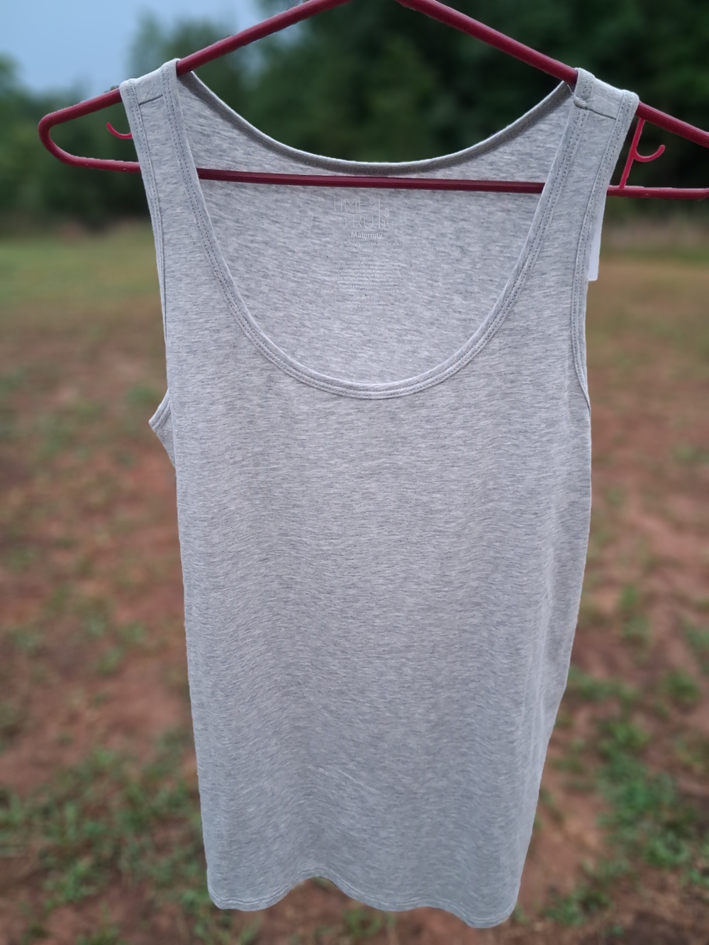 Time and Tru Light Gray Scoop Neck Tank Top NWOT